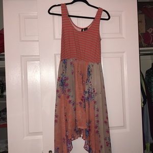 Orange High-low dress